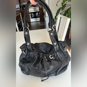 B. Makowski Black Leather Purse